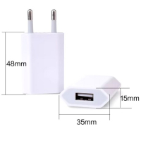 2 stuks Universele USB stekker – USB adapter – Geschikt voor iPhone en Samsung – USB lader – USB oplaadadapter